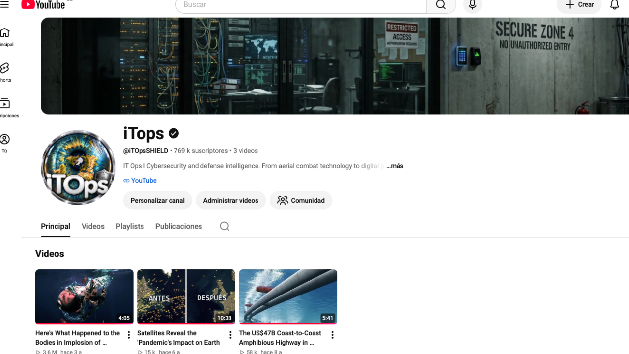 iTOpsSHIELD channel page